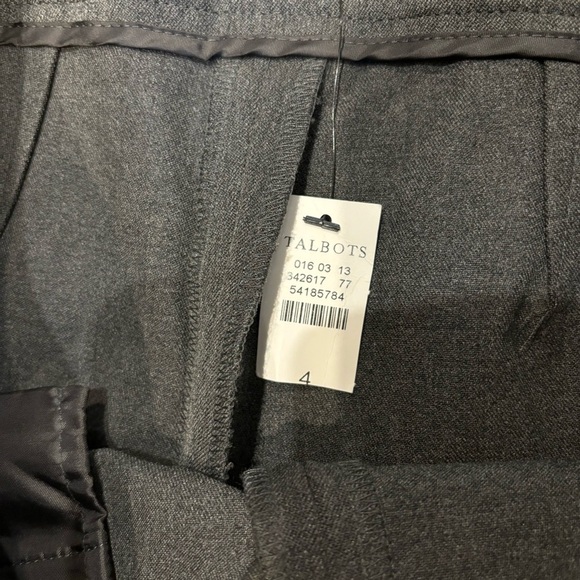 NWT Talbots size 4 Refined Bi-Stretch Straight Leg Pants High Waist Gray - Picture 8 of 12